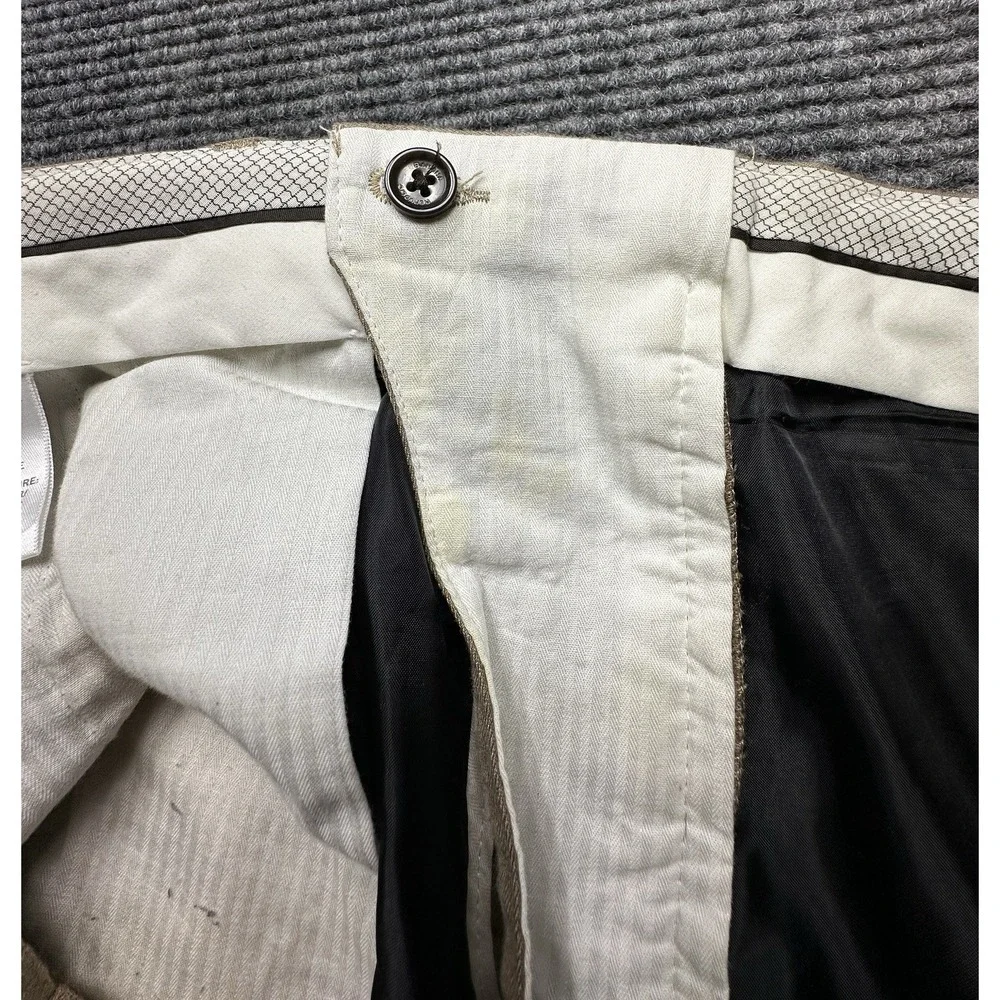 Banana Republic Pants‎ Mens 35x30 Beige Dress Slacks Stretch Flat Front Office